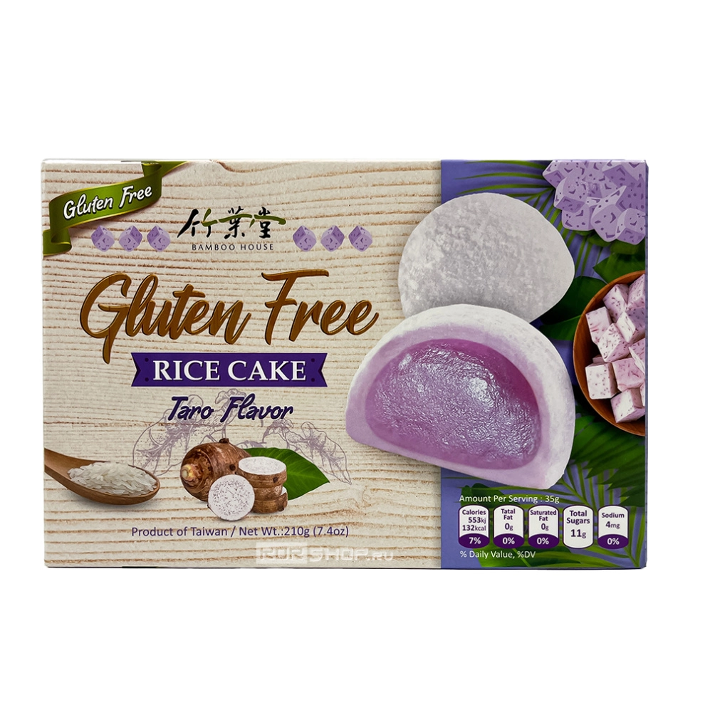 Моти с Таро без глютена Bamboo House, Тайвань, 210 г Моти с Таро без глютена Bamboo House, Тайвань, 210 г