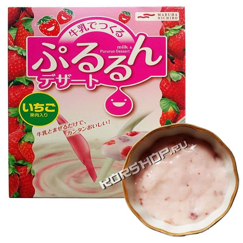 Смесь для молочного десерта с клубникой Maruha Nishiro, Япония 150 г. снят