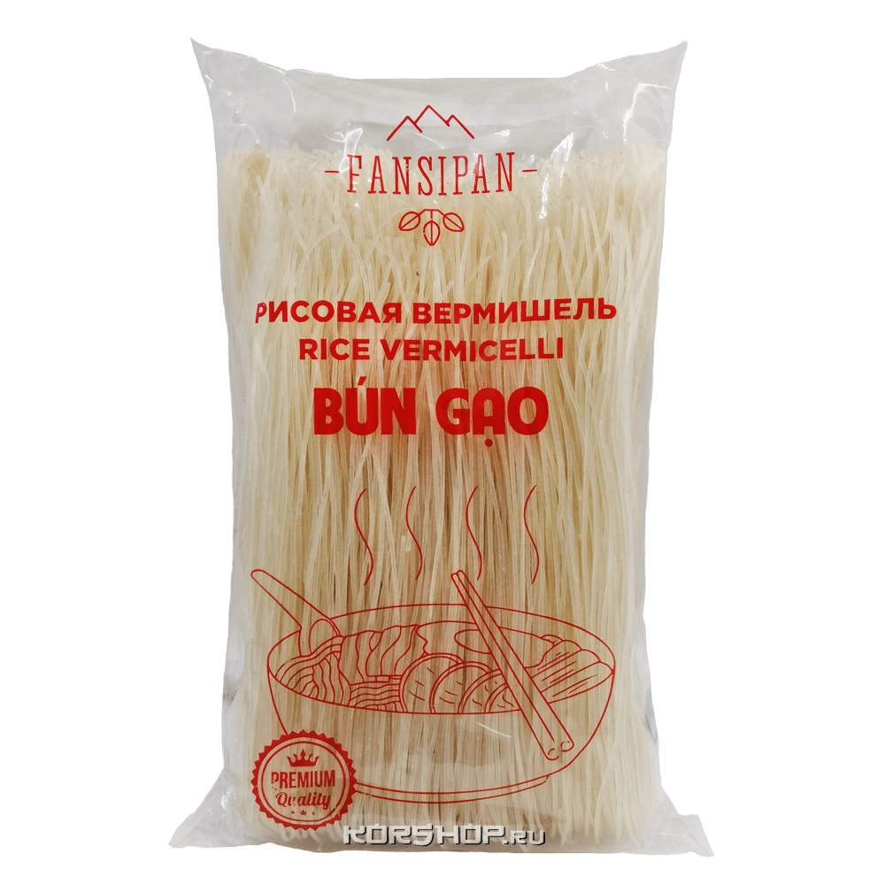 Рисовая вермишель Bun Gao Fansipan, Вьетнам 500 г. Рисовая вермишель Bun Gao Fansipan, Вьетнам 500 г.