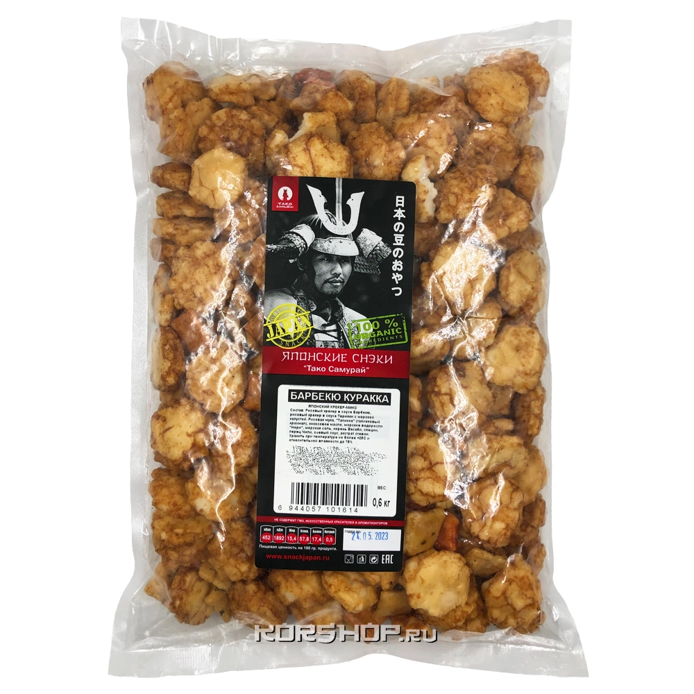 Японские снэки Барбекю Куракка Тако Самурай, Китай, 500 г Японские снэки Барбекю Куракка Тако Самурай, Китай, 500 г
