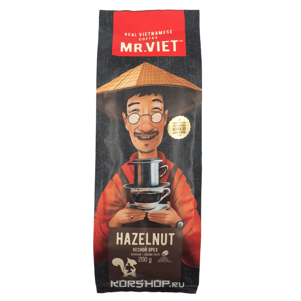 Молотый кофе Hazelnut Blend Mr.Viet, Вьетнам, 200 г Молотый кофе Hazelnut Blend Mr.Viet, Вьетнам, 200 г