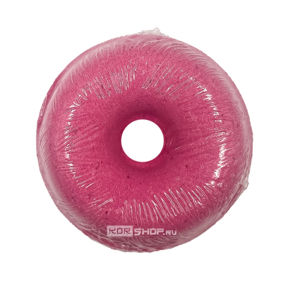 Шипящая бомбочка-пончик для ванн «Взрывная вишня» с морской солью, 145 г