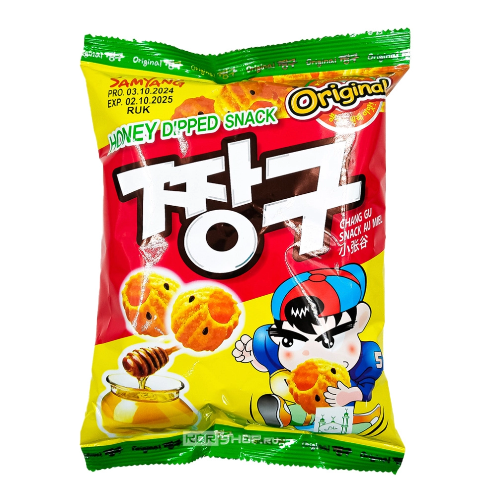 Снек со вкусом меда Чан Гу Chan Gu Samyang, Корея, 115 г Снек со вкусом меда Чан Гу Chan Gu Samyang, Корея, 115 г