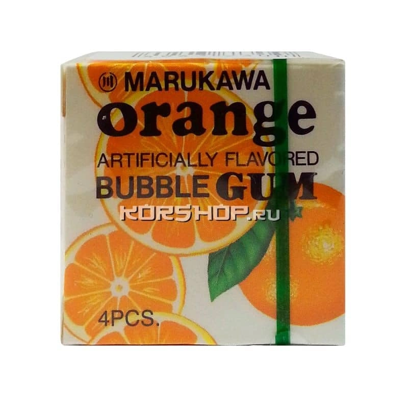 Жевательная резинка Marukawa (4 шарика) с апельсиновым вкусом, Япония, 5,4 г