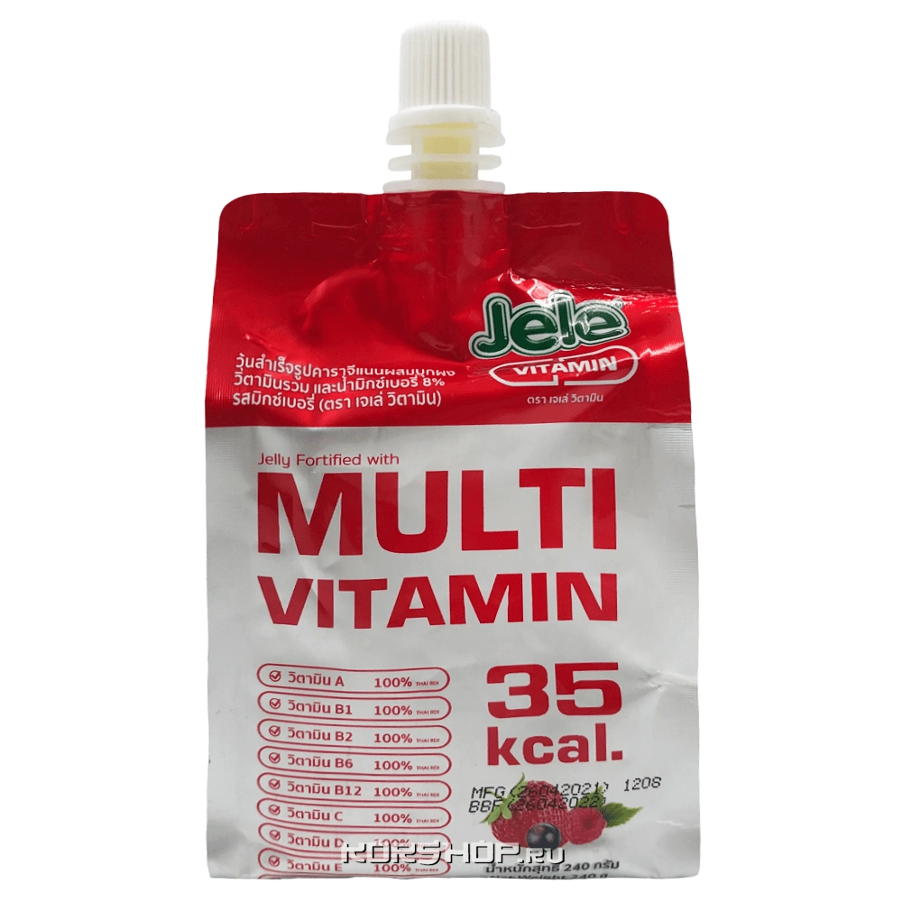 Мультивитаминное питьевое желе с ягодным соком Vitamin Jele, Таиланд, 240 мл Мультивитаминное питьевое желе с ягодным соком Vitamin Jele, Таиланд, 240 мл