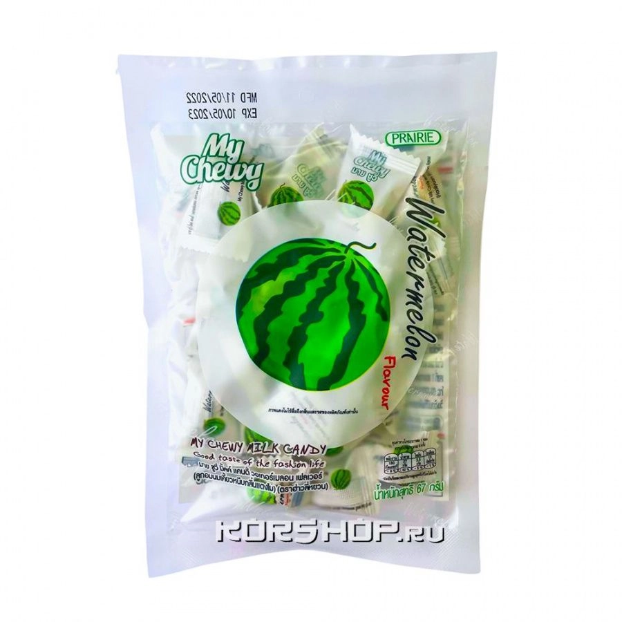 Молочные ириски с желейной начинкой &quot;Арбуз&quot; My Chewy, Китай 67 г