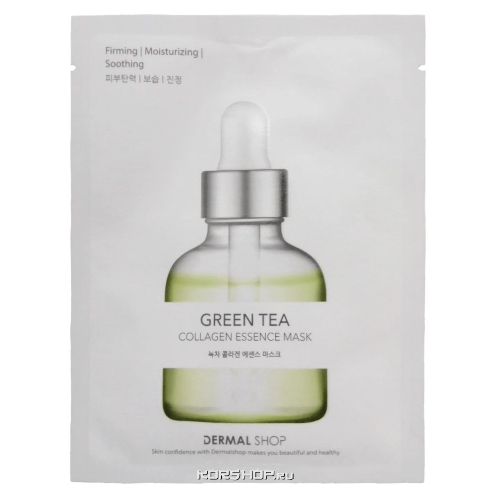 Инновационная коллагеновая маска для лица с экстрактом зеленого чая Dermal, Корея, 25 г.