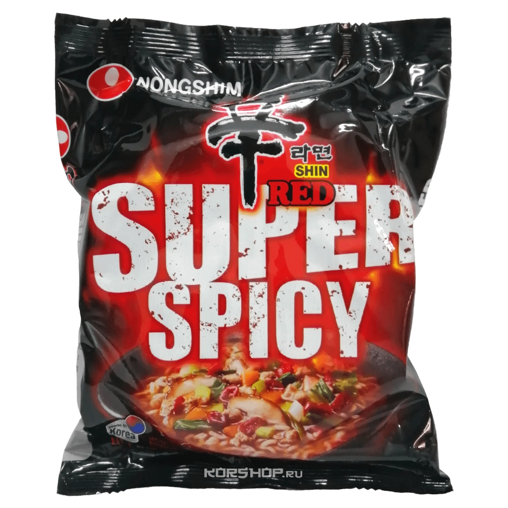 Лапша б/п Супер Спайси Shin Red Nongshim, Корея, 120 г Лапша б/п Супер Спайси Shin Red Nongshim, Корея, 120 г