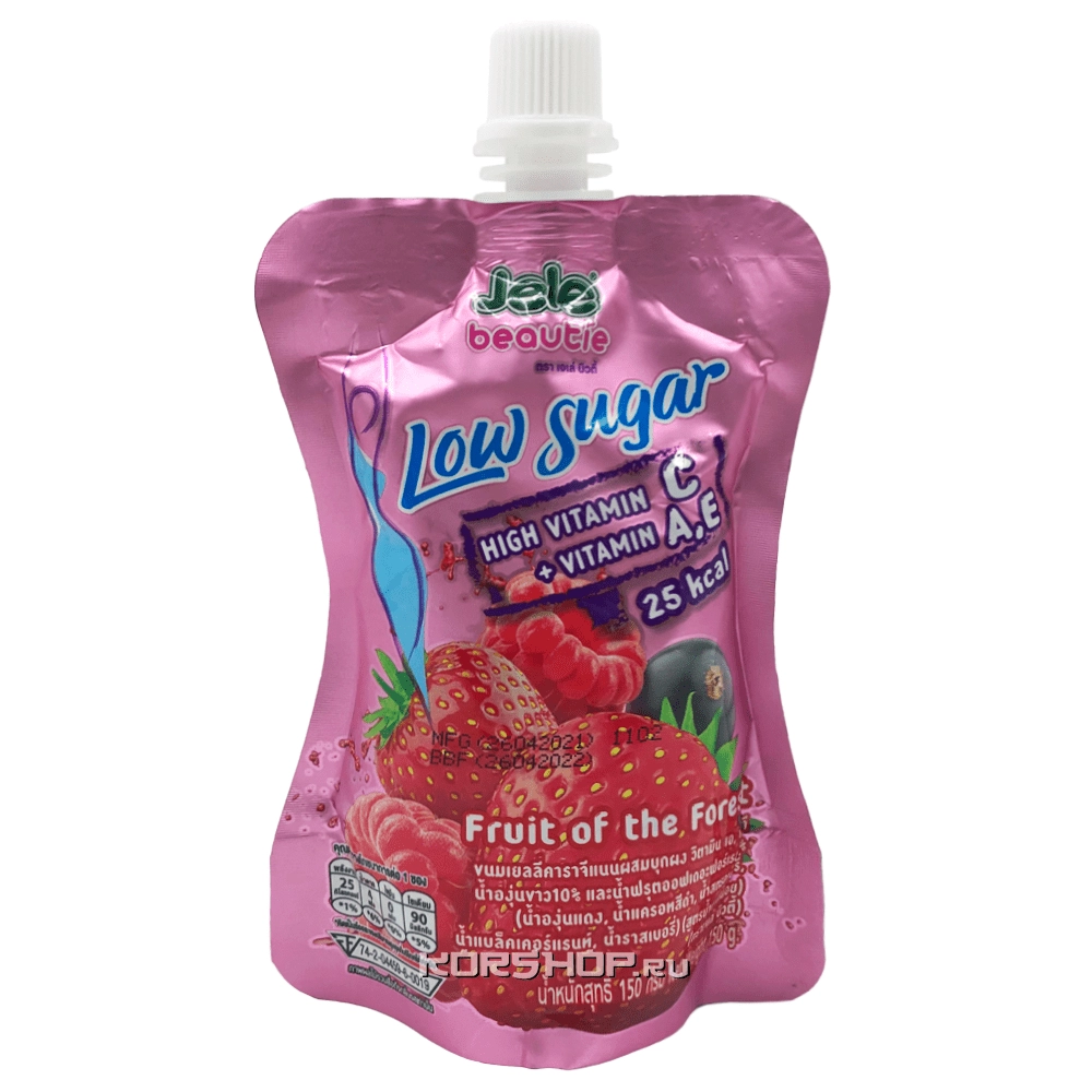 Низкокалорийное питьевое желе со вкусом лесных ягод Low Sugar Beautie Jele, Таиланд, 150 мл Низкокалорийное питьевое желе со вкусом лесных ягод Low Sugar Beautie Jele, Таиланд, 150 мл