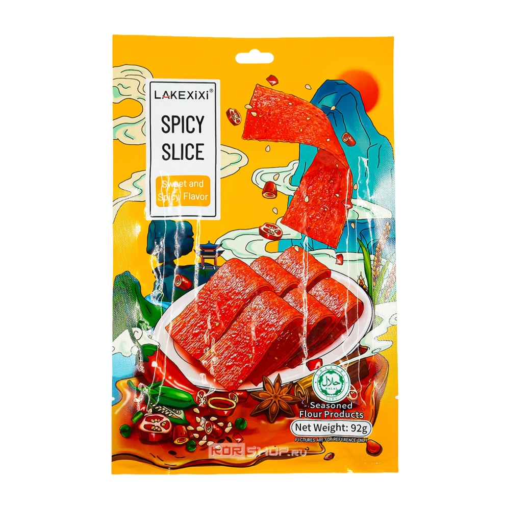 Мучные снеки Латяо острые слайсы с перцем чили «СвитЧили» LAKEXiXi, Китай, 92 г