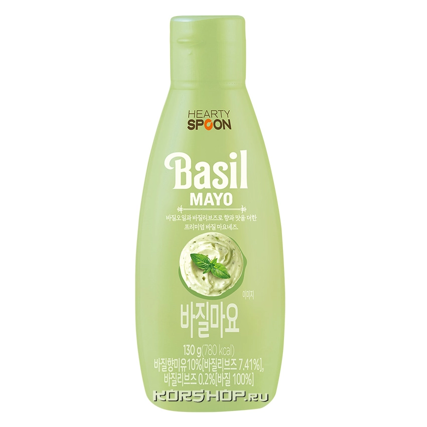 Майонез с базиликом Hearty Spoon, Корея, 130 г Майонез с базиликом Hearty Spoon, Корея, 130 г