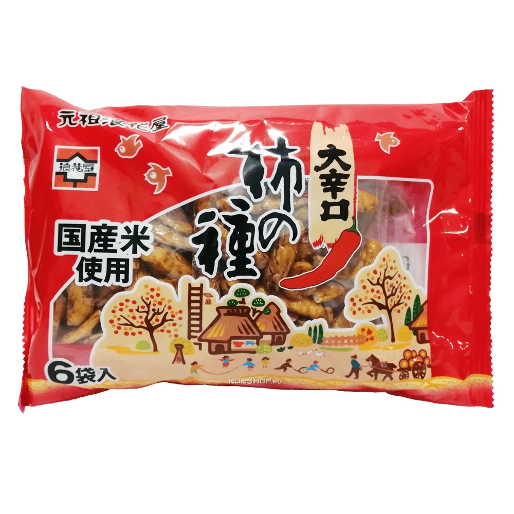 Соленая закуска с перцем  (какинотане) Naniwaya Seika, Япония, 138 г.