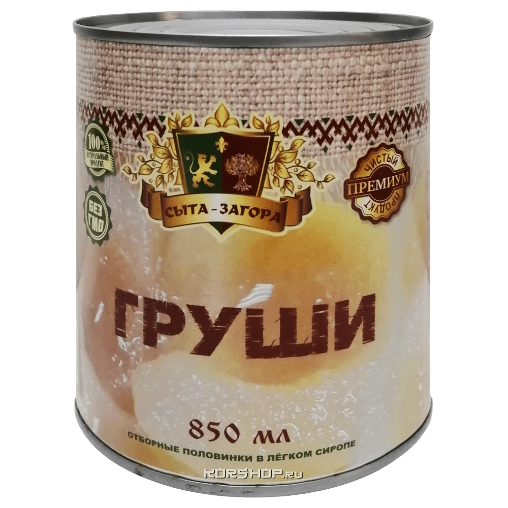Груши в сиропе (половинки) &quot;Сыта-Загора&quot;, 850 мл