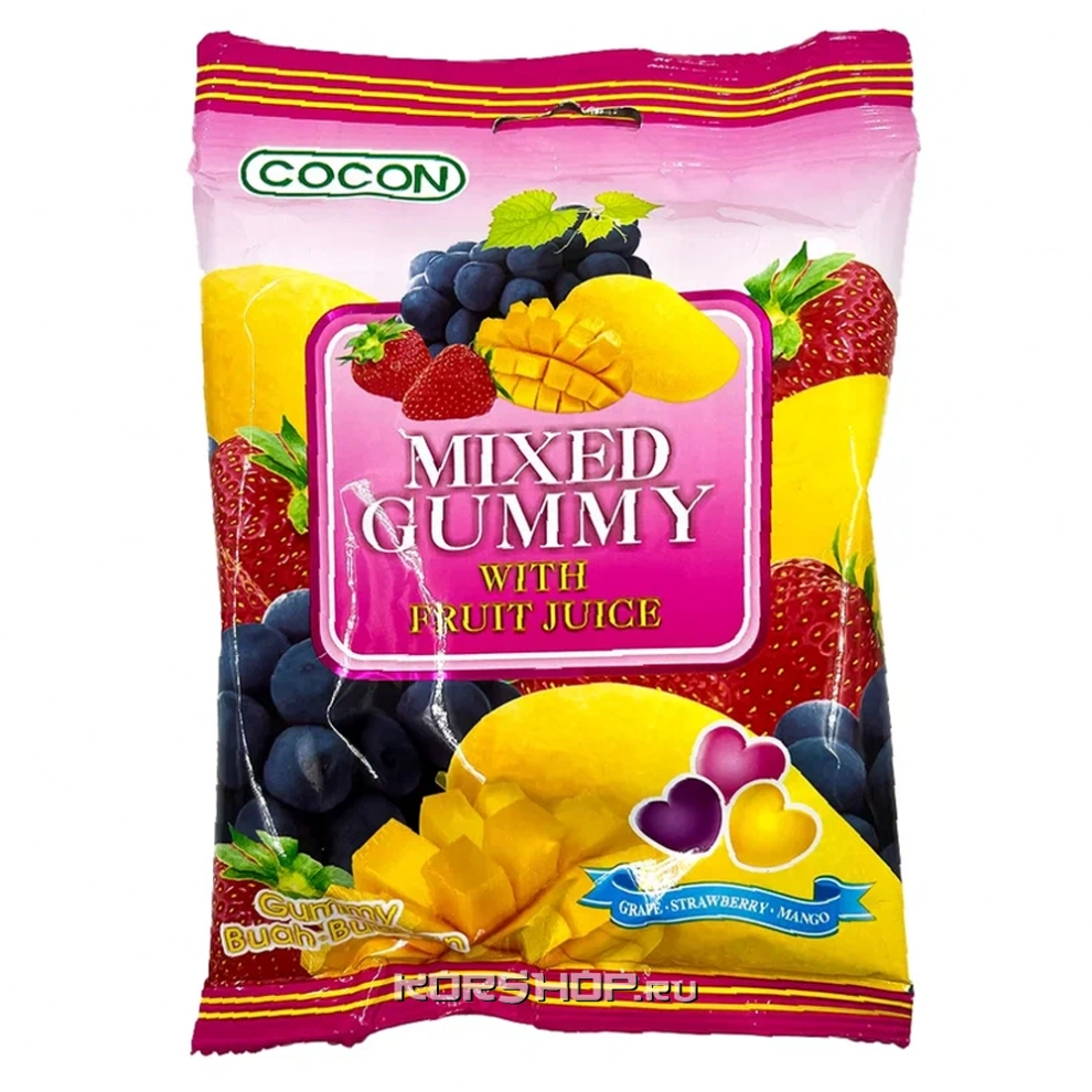 Мармелад жевательный ассорти Cocon, Малайзия, 100 г Мармелад жевательный ассорти Cocon, Малайзия, 100 г