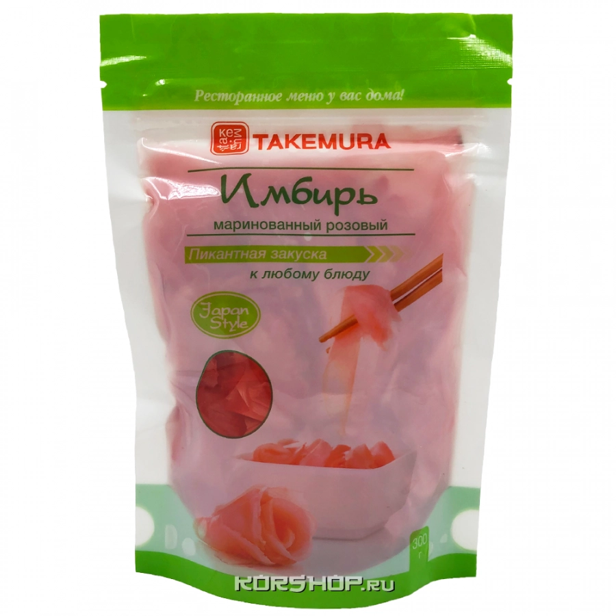 Маринованный розовый имбирь Takemura, Китай, 150 г Маринованный розовый имбирь Takemura, Китай, 150 г