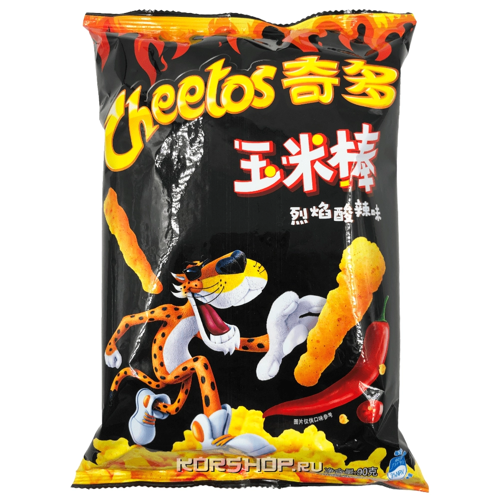 Кукурузные чипсы с остро-кислым вкусом Hot &amp; Sour Cheetos, Китай, 90 г