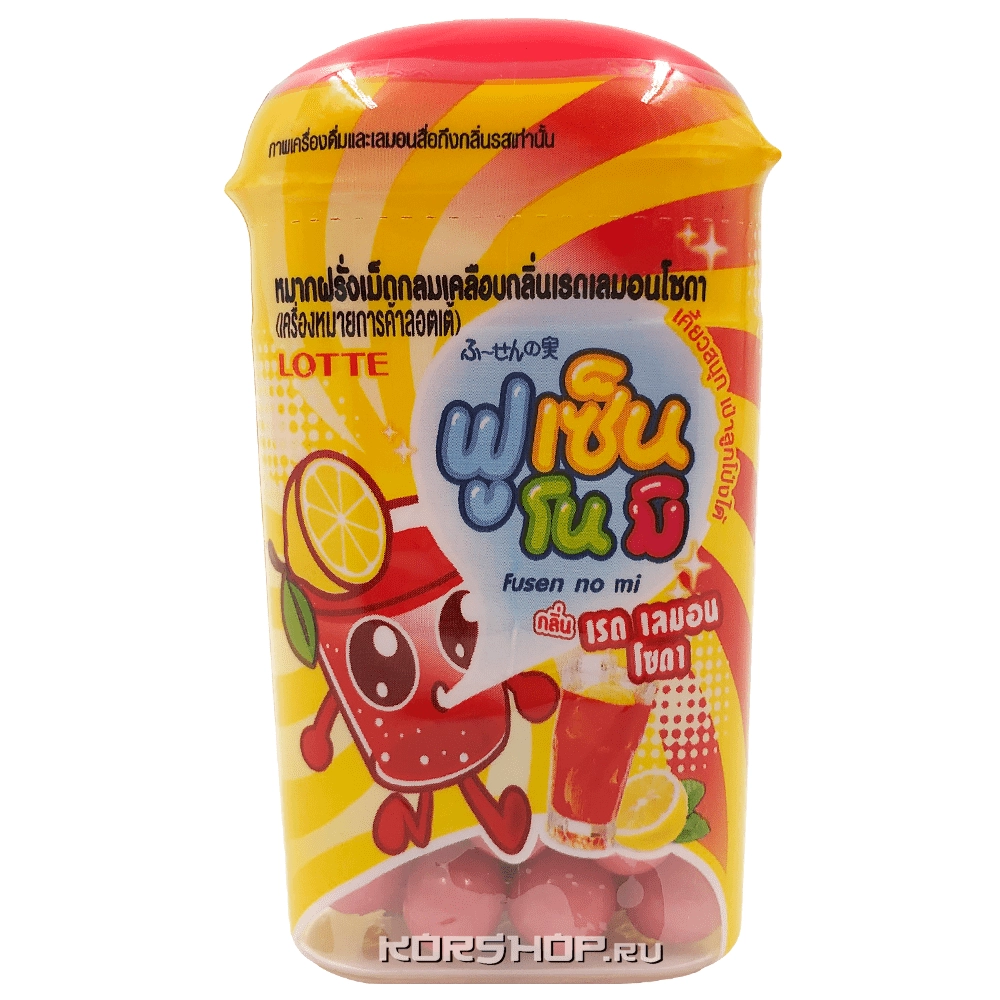 Жевательная резинка драже Лимонад Fusen No Mi Lotte, Таиланд, 15 г Жевательная резинка драже Лимонад Fusen No Mi Lotte, Таиланд, 15 г