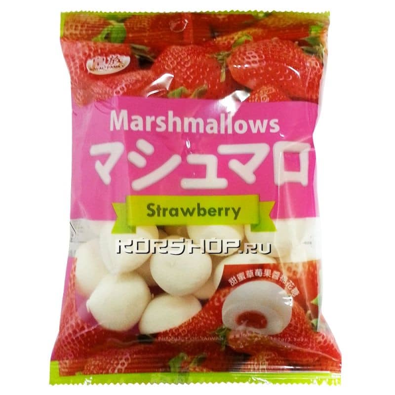 Маршмеллоу с клубничной начинкой, Тайвань, 100 г