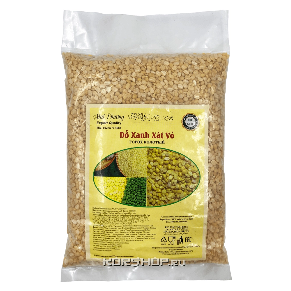 Маш очищенный колотый Mai Phuong, Вьетнам, 250 г Маш очищенный колотый Mai Phuong, Вьетнам, 250 г