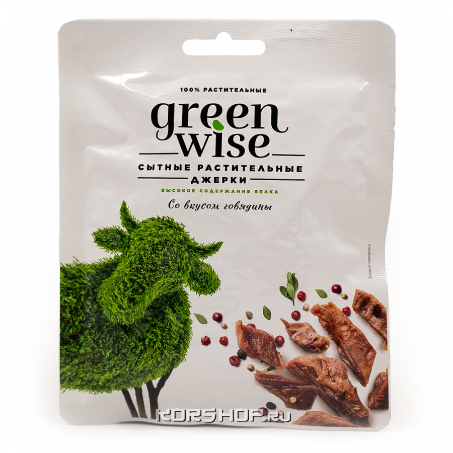 Растительные джерки со вкусом говядины Green Wise, 36 г