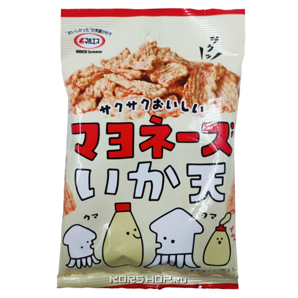 Жареный кальмар с майонезом Maruesu Tabekiri, Япония, 22 г Жареный кальмар с майонезом Maruesu Tabekiri, Япония, 22 г