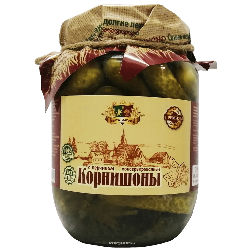 Консервированные корнишоны с перчиком &quot;Сыта-Загора&quot;, 530 г