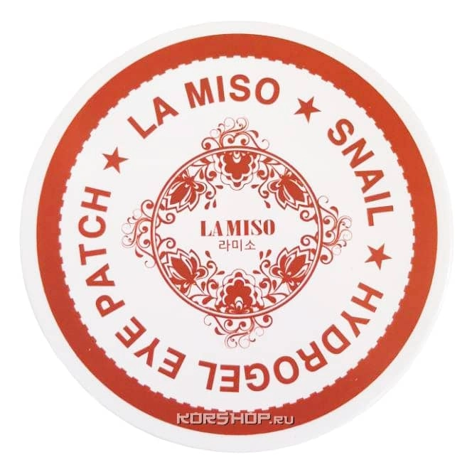 Гидрогелевые патчи для кожи вокруг глаз с экстрактом слизи улитки La Miso, Корея