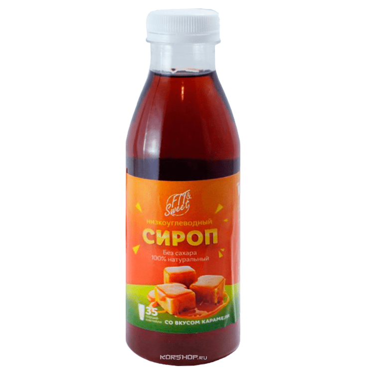 Низкокалорийный сироп со вкусом карамели Fit and Sweet, 525 г
