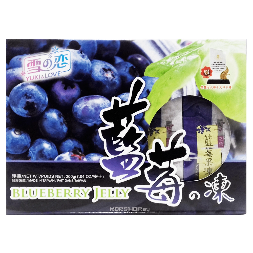 Желе Голубика Yuki Love, Тайвань, 200 г Желе Голубика Yuki Love, Тайвань, 200 г