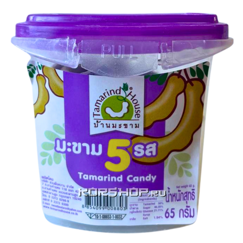 Конфеты мягкие Тамаринд Tamarind House, Таиланд, 65 г Конфеты мягкие Тамаринд Tamarind House, Таиланд, 65 г