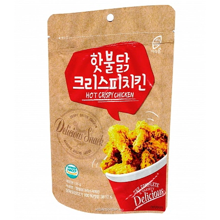 Хрустящие куриные кусочки острые, Корея, 35 г