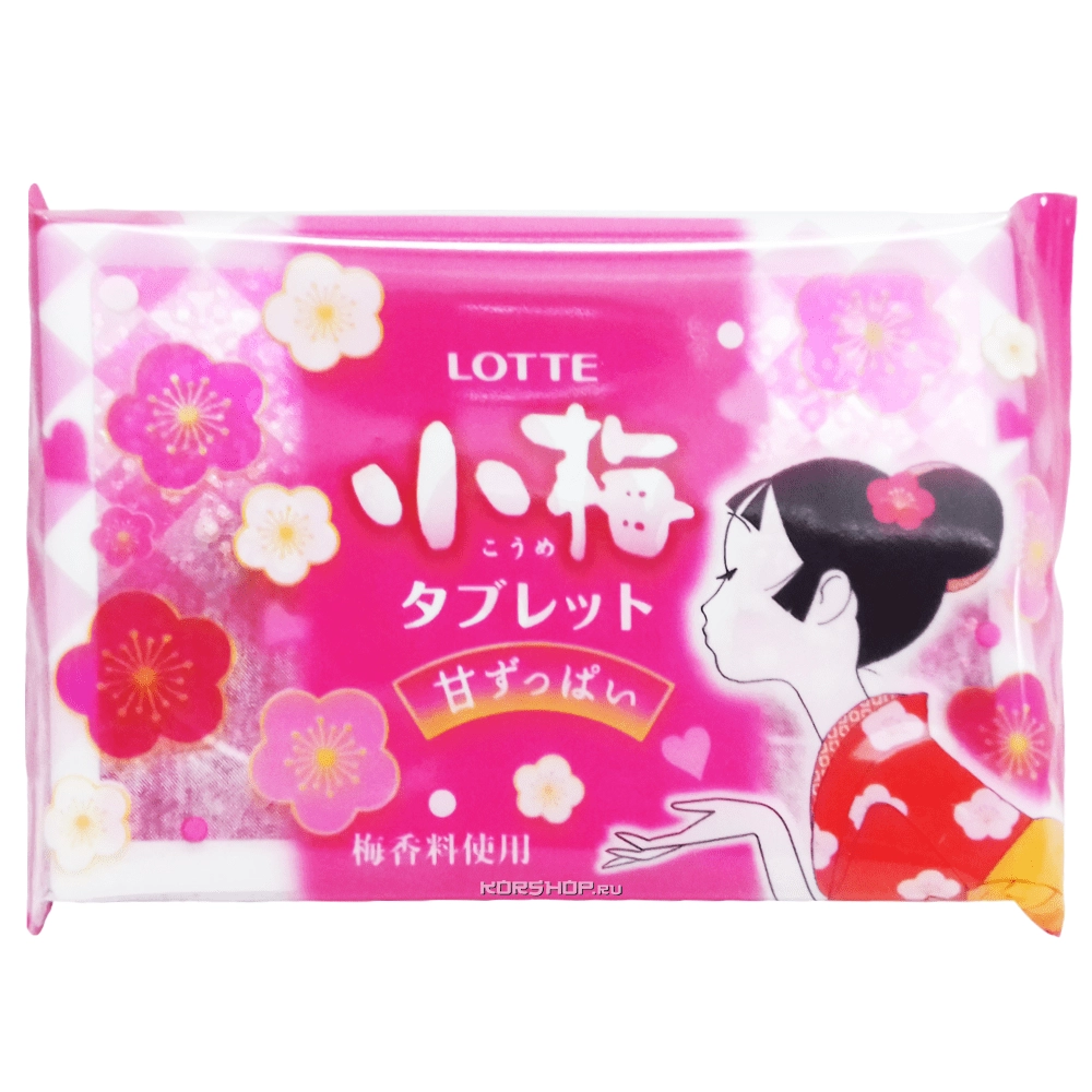 Конфета со вкусом японской сливы Glamatic Koume Tablet Lotte, Япония, 7 г