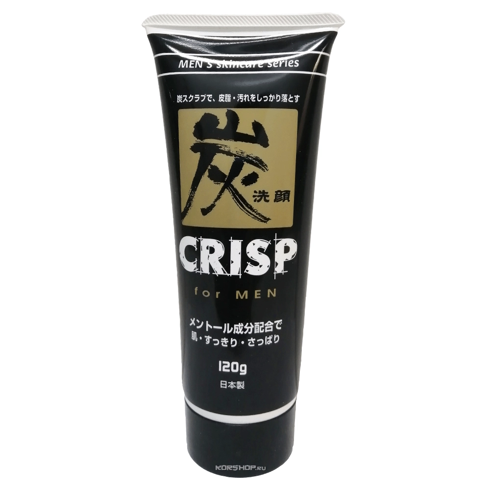 Отшелушивающий скраб для мужчин с активированным углем Crisp, Япония, 120 г