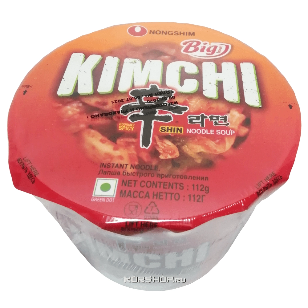 Лапша быстрого приготовления Кимчи Рамен Nongshim, Корея, 112 г Лапша быстрого приготовления Кимчи Рамен Nongshim, Корея, 112 г