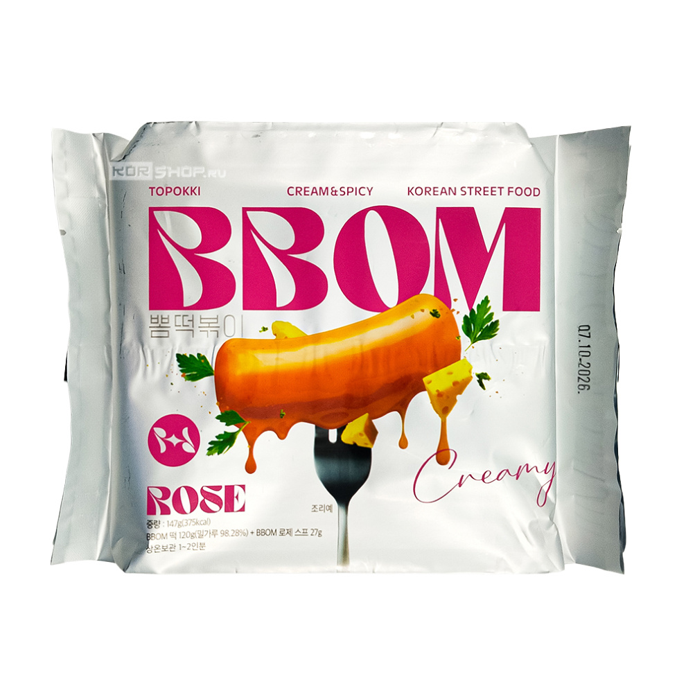Токпокки с соусом Розé (пауч) BBOM, Корея, 147 г
