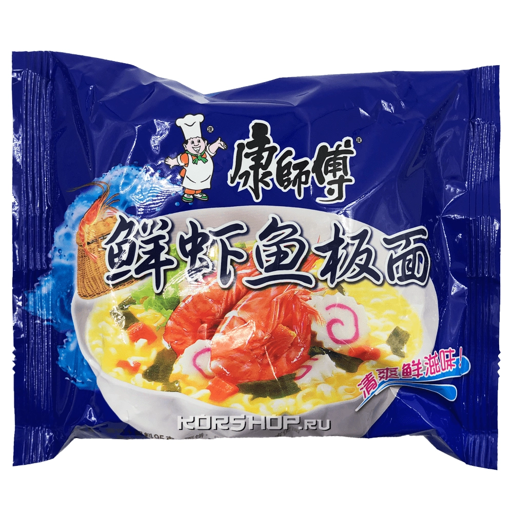 Лапша б/п с креветками и рыбой Kangshifu, Китай, 98 г Лапша б/п с креветками и рыбой Kangshifu, Китай, 98 г