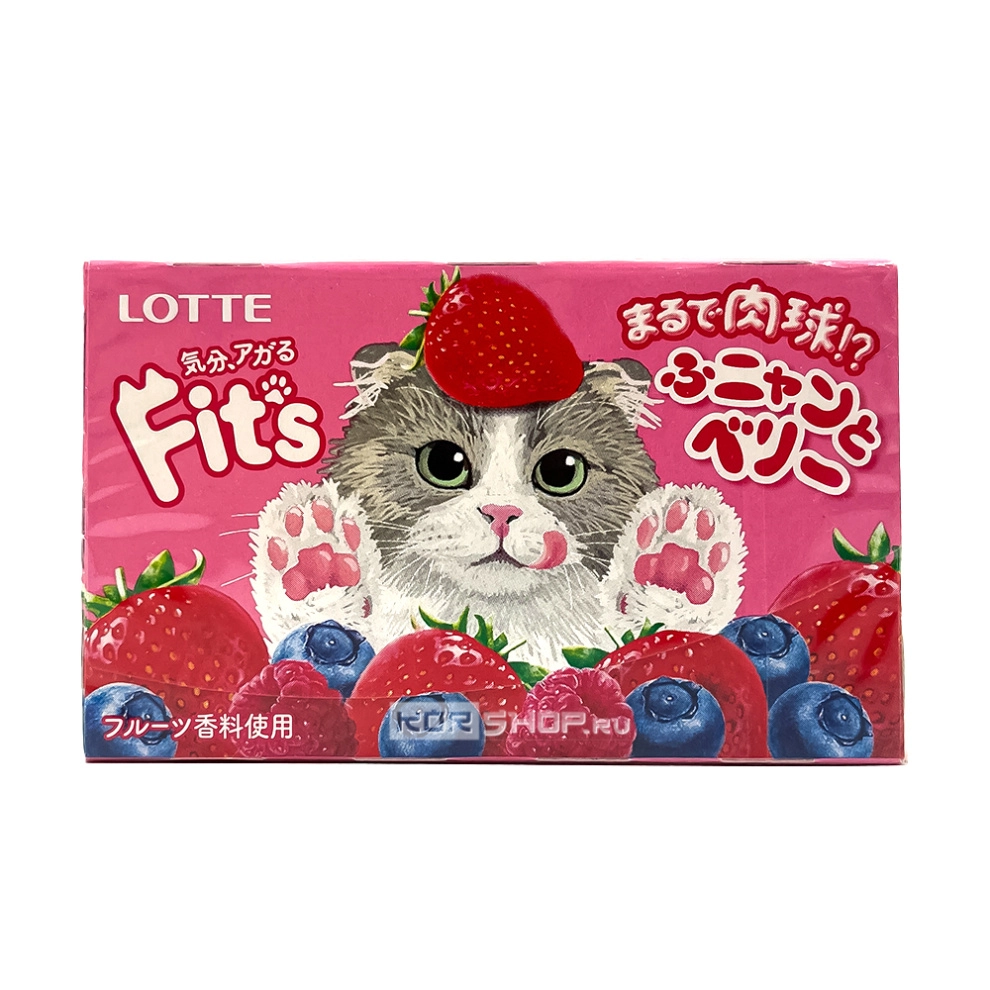 Жевательная резинка ягодная FIT'S Funny & Berry Lotte, Япония, 24,6 г Жевательная резинка ягодная FIT'S Funny & Berry Lotte, Япония, 24,6 г