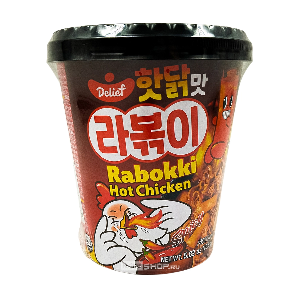 Рапокки со вкусом курицы в остром соусе Delief, Корея, 165 г