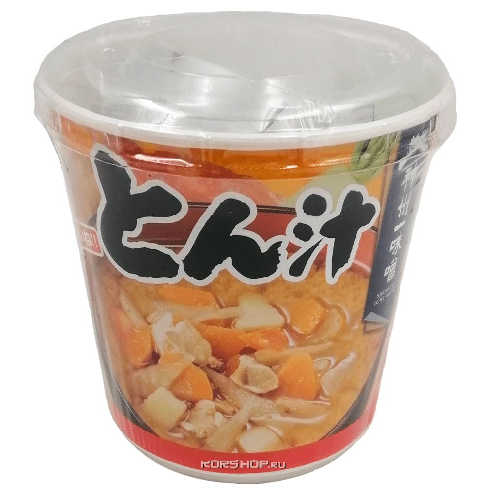 Японский мисо суп со свининой и овощами Тодзимиру Hikari Miso, Япония, 59 г Японский мисо суп со свининой и овощами Тодзимиру Hikari Miso, Япония, 59 г