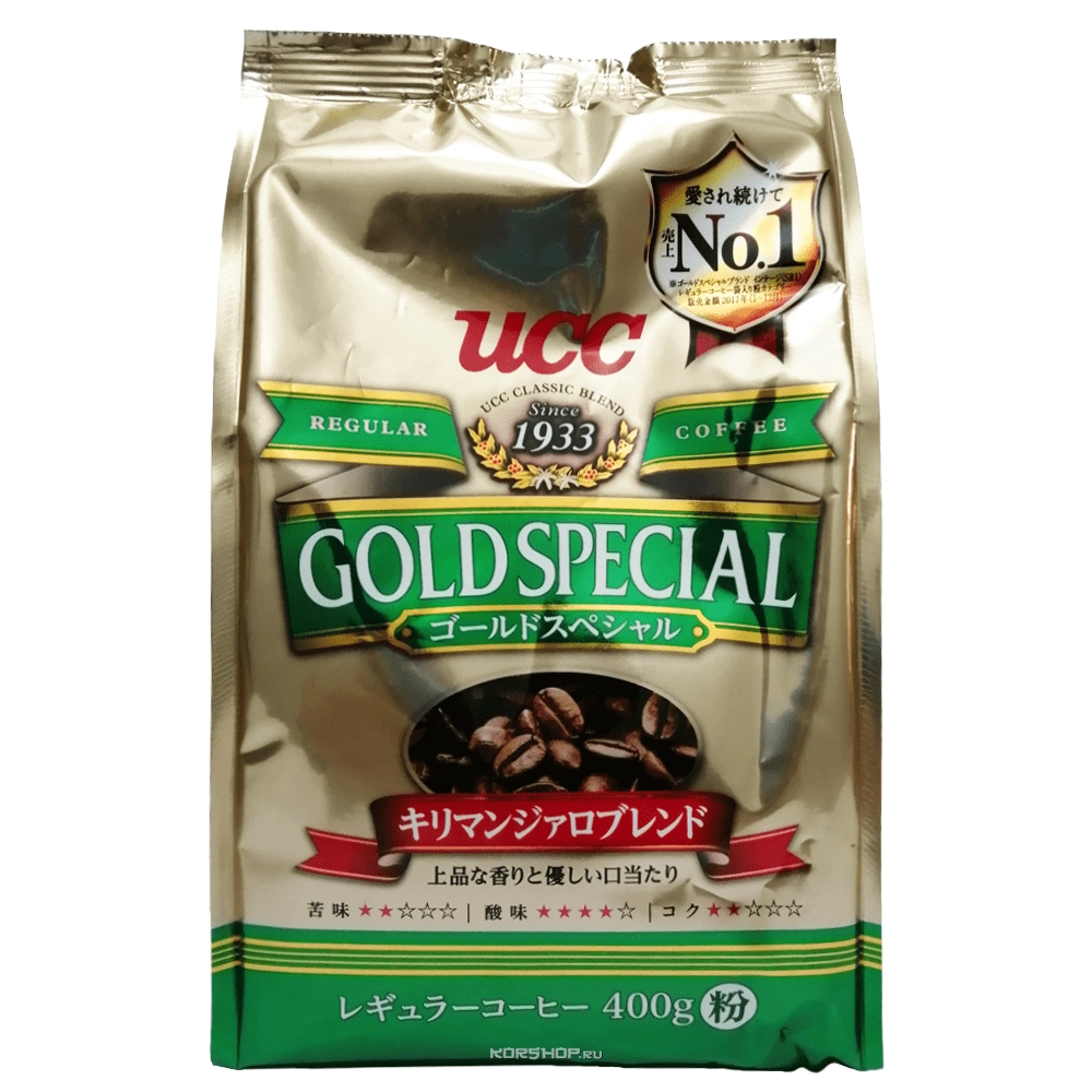 Молотый кофе Килиманджаро Gold Special UCC, Япония, 400 г Молотый кофе Килиманджаро Gold Special UCC, Япония, 400 г