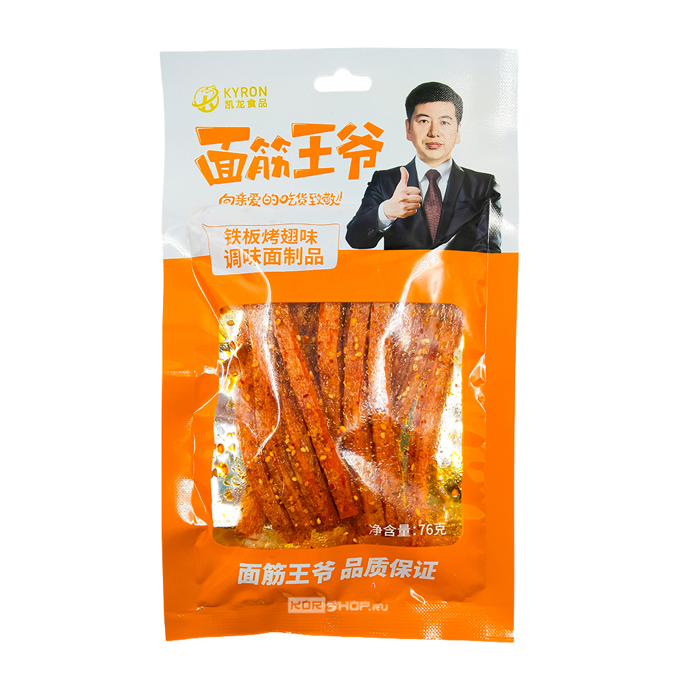 Пряные снеки латяо со вкусом жареной курицы Kyron, Китай, 76 г Пряные снеки латяо со вкусом жареной курицы Kyron, Китай, 76 г