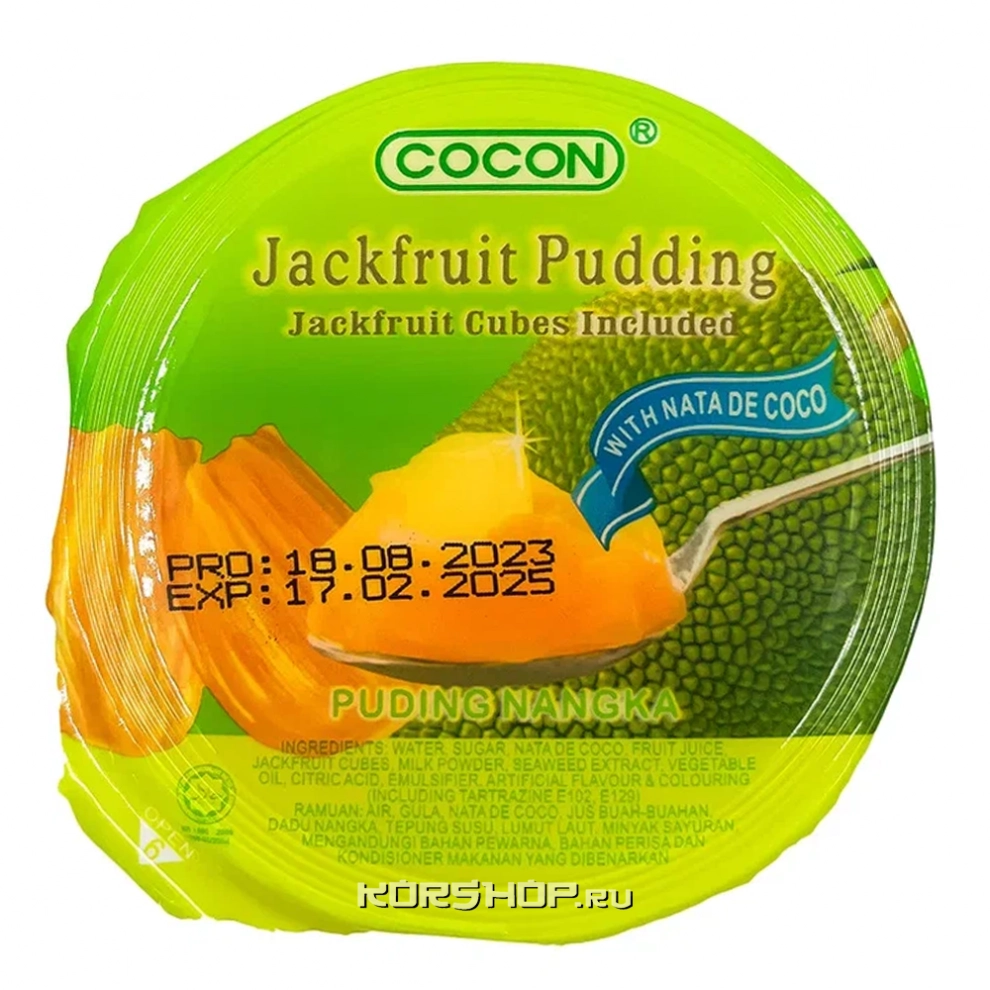 Пудинг с натуральными фруктами Джекфрут Cocon, Малайзия, 118 г Пудинг с натуральными фруктами Джекфрут Cocon, Малайзия, 118 г