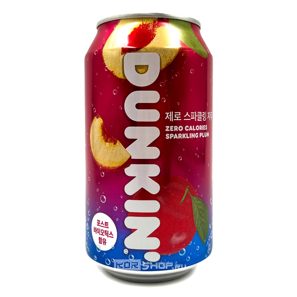 Напиток газированный б/а без сахара со вкусом сливы Dunkin Donuts, Корея, 350 мл Напиток газированный б/а без сахара со вкусом сливы Dunkin Donuts, Корея, 350 мл