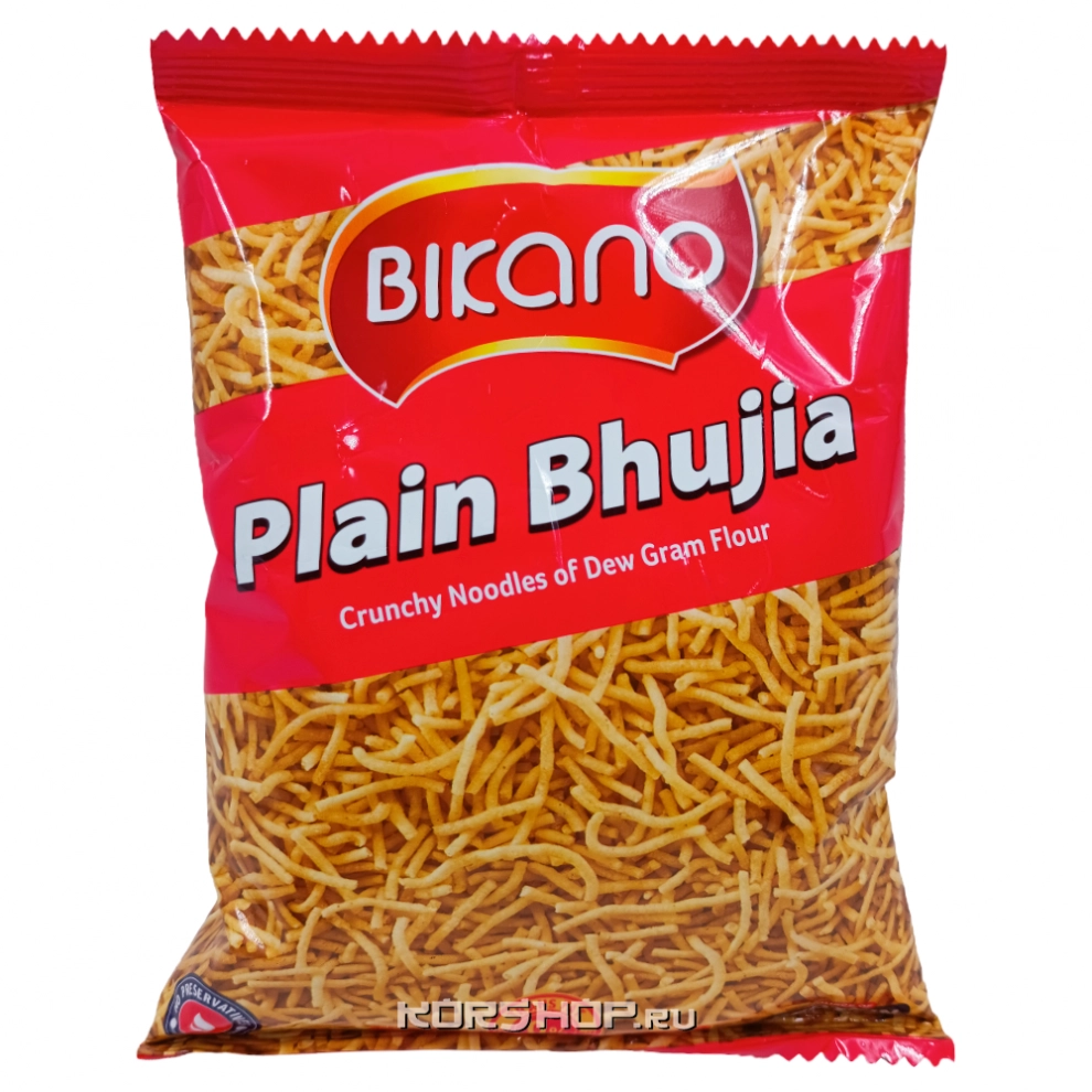Хрустящая лапша из нутовой муки Plain Bhujiya Bikano, Индия, 200 г Хрустящая лапша из нутовой муки Plain Bhujiya Bikano, Индия, 200 г