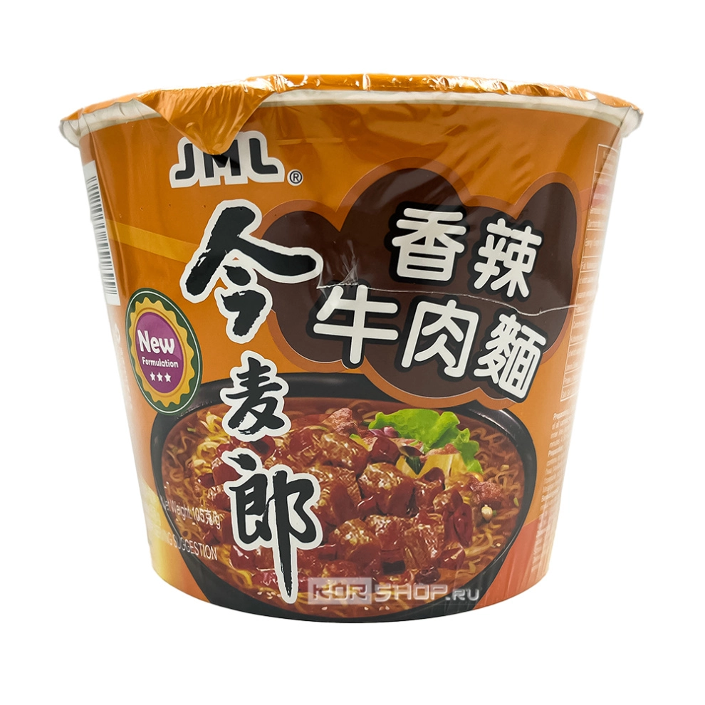 Лапша б/п острая со вкусом говядины JML, Китай, 105 г...
