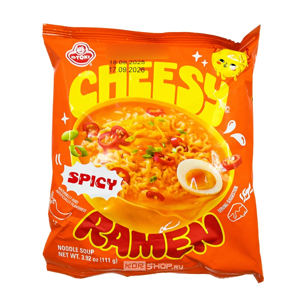 Лапша б/п Рамен острый со вкусом сыра Чизи Рамен Cheesy Ramen Spicy Otoki (Ottogi), Корея, 111 г Лапша б/п Рамен острый со вкусом сыра Чизи Рамен Cheesy Ramen Spicy Otoki (Ottogi), Корея, 111 г