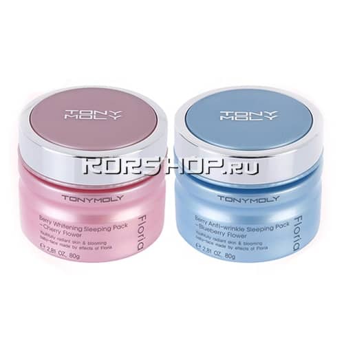 Отбеливающая ночная маска Floria Berry Whitening Sleeping Pack Tony Moly, Корея, 80 мл