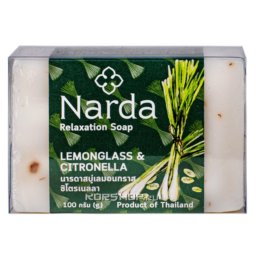 Мыло с лемонграссом и цитронеллой Narda, Таиланд, 100 г Мыло с лемонграссом и цитронеллой Narda, Таиланд, 100 г