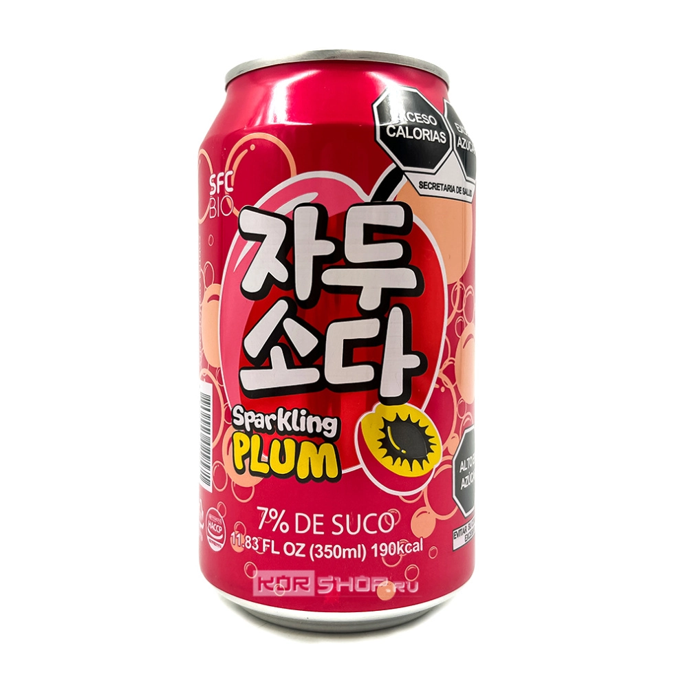Газированный б/а напиток Слива с сливовым соком SFC BIO, Корея, 350 мл Газированный б/а напиток Слива с сливовым соком SFC BIO, Корея, 350 мл