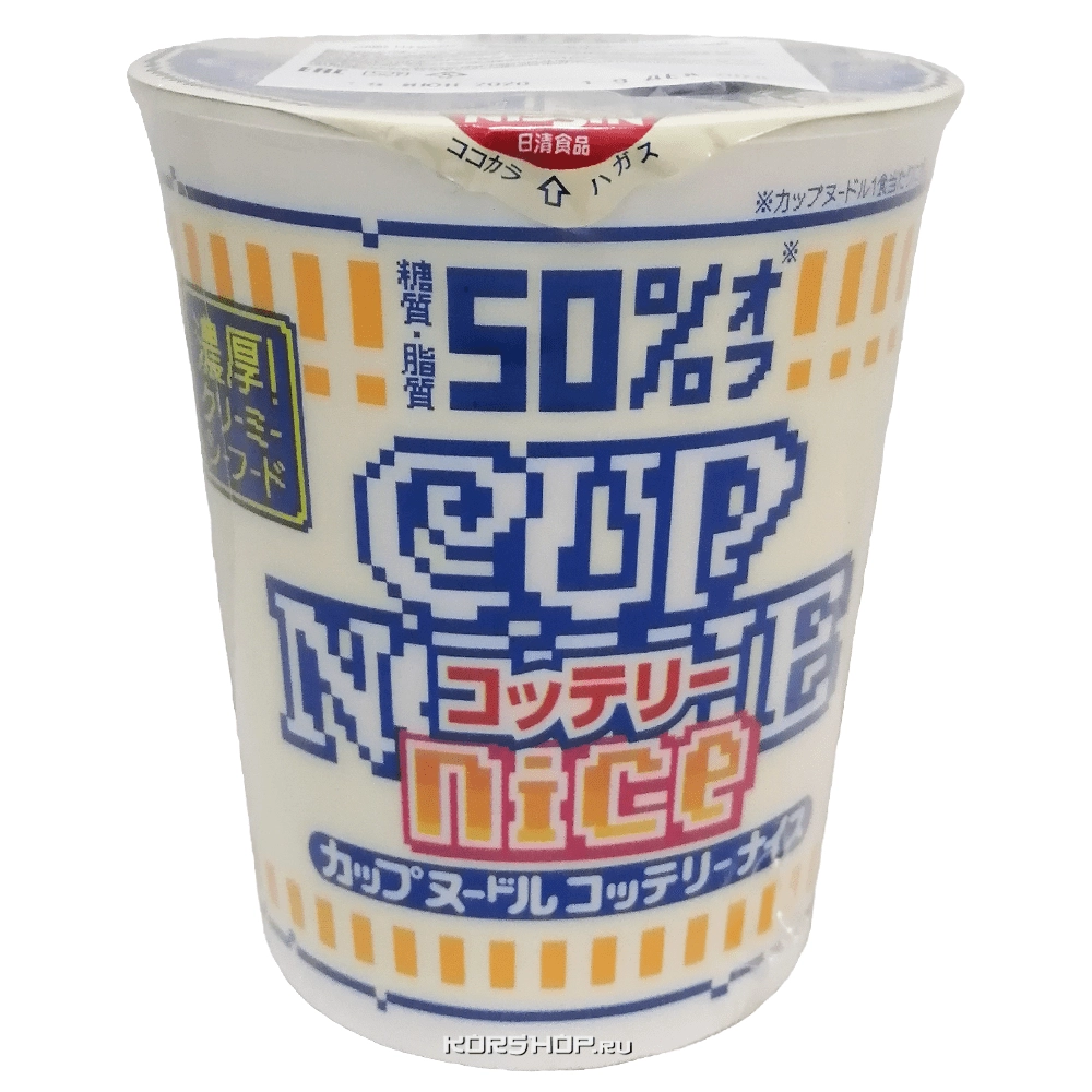 Лапша б/п со вкусом морепродуктов и пониженным содержанием углеводов Nice Nissin, Япония, 56 г